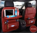 Universal Foldable PU leather Car Backseat Anti Kick Storage Bags car back seat organizer