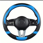 36-38cm Universal Colorful PU PVC Leather Car Steering Wheel Cover Anti-skid Durable 15 inch Steering Wheel Accessories