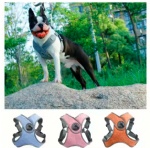 Dog Harness Vest Choke Free X Step-In Soft Mesh Pet Harness 3M Reflective Dog Harness for Small Medium Big Dogs Walking Bulldogs