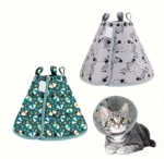 Recovery Pet Cone Pet Elizabethan Soft Dog Cone Collar for After Surgery With Buttons