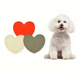 Dog Silicone Placemat Heart Shape Dog Lick Pad Pet Bathing Distraction Pads Silicone Slow Feeder Lick Mat with Strong Suction