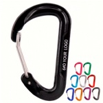 OEM/ODM baichao 6 D shaped small black flat aluminum alloy metal colourful strap holder spring steel wire clip hooks caribeaner