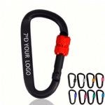 70*40*6.2mm Squeeze Color Spring locking metal Key Chain carabiner hook for Outdoor Sports Camp can laser logo