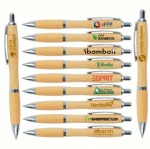 Personalized Custom Bamboo Eco Pen- Laser Engraved customized logo bamboo ball-point pen-Stylus Bamboo ball pen