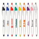 budget personalised custom logo Plastic Retractable Ball Pen-Customized Bank Promotional ballpoint Pen
