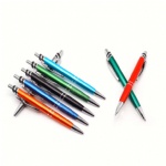 promo gift customized logo aluminium promotional Metal pen-laser engraved printing metal ballpoint pen