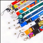 Promotional Sublimated Printed Neck Strap Polyester Lanyards With Logo Custom