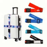 Custom Made Logo Polyester Luggage belt Strap with Detach belt clamp