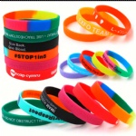 Customised personalized event wrist bands pvc rubber silicone bracelet wristband with logo custom