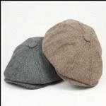 Newsboy Hat Men Beret Dark Grey Celebrity Caps Vintage Tweed Peaky Blinders Berets Flat Peaked Cap