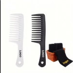barber beauty salon wide tooth large custom with logo plastic curly flat styling hair comb