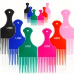 hairdressing plastic wide tooth comb custom beauty salon styling hair pick afro comb