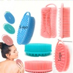 Custom Logo Macron Color Eco-friendly Hair Scalp Massager Shampoo Brush with Soft Long & Flexible Silicone Bristles Hair Care