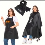Custom Logo Size Waterproof Hairdressser Barber Salon Hair Cutting Barber Capes with Designs