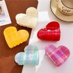 Acetate Valentines Day gift large heart-shaped hair clip colorful hair claw