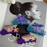 Fancy starfish design claw hair clips bulk cellulose acetate claw clip rhinestone strong hold hair clamp hair clips
