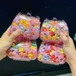 20PCS/SET Flower hair circle children cartoon cute baby rubber band Gift Box for Kids