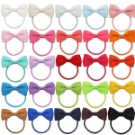 Baby Bow Elastic Hair Rope Ribbon Bow Rubber Bands Kids Stretch Hair Tie Ponytail Hair Cycle For Toddlers Girls