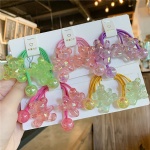 Korean version of long hair rope childrens double beads rubber band scrunchies lovely bear head rope kids hair accessories