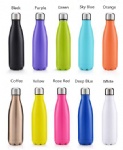 Cola Shaped Insulated Double Wall Vacuum high-luminance Water Bottle