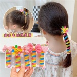 Kids curly phone line hair ties high ponytail non-damaging high elastic hair ties cute rubber band hair accessories