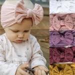 Baby Hair Accessories Large Bow Soft Elastic Multi-Color Baby Headbands Nylon Headband Baby Hairbands For Girls