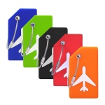 bulk durable stand size pvc silicone luggage tag with metal strap