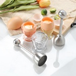 Kitchen Tool 304 Stainless Steel Egg Shell Beater Creative Separator Household Single and Double Head Egg Opener