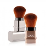 Round Retractable Blusher Makeup Brush,Face Blush Liquid Powder Foundation Brush Cosmetic Face Blending Tool