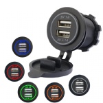 A19 3.1A Bus Marine Mobile Phone Power Adapter Outlet 24V 12V Dual Charger Car USB Charger Socket