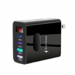 45W 5V 3.1A PD fast charger head multi-port with digital display 4USB cell phone fast charger for phone