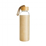 eco friendly recycled glass juice milk water bottle with sleeve