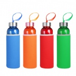 glass bottle large colorful glass water bottle 500ml for adult