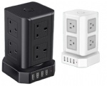 Multi-functional vertical with USB smart strip, home office with switch strip with cable socket