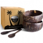 Small Natural Coconut Bowls And Wooden Spoon Sets Wholesale Coconut Shell Bowl Thailand Coconut Bowl