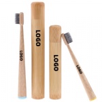 Biodegradable Wooden Bamboo Toothbrush Soft Bristles with Travel Toothbrush Case Charcoal Dental Floss Kids and adult Toothbrush