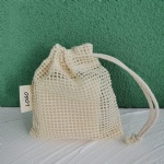 Natural Cotton Soap Mesh bag Drawstring Soap Saver net bag