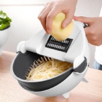 Multifunction Manual Vegetable & Fruit Cutting Tool 7 In 1 Magic Kitchen Grater Cutting Draining Juicing Grinder