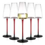 240ml hand crafted custom crystal bar glassware drinkware white red wine drinking glasses flutes set champagne glass