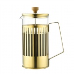 Portable French Press Coffee Maker With Champaign Gold Plating