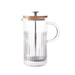 French Press Coffee Maker Double Wall Glass Handle French Press Coffee Plunger With Lid,