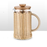 Glass coffee makers Portable Bamboo French Press With Handle