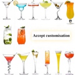 Custom Logo Cocktail Martini Glass Custom Cocktail Glasses