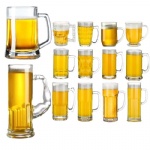 Multiple Styles 1L Clear Beer Cups Classic Custom Logo Drinking Glasses Drinking Mug Beer Stein with Handle