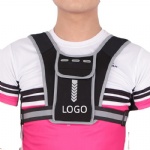Custom Vest Pack Cycling Marathoner Hiking reflective lightweight running hydration backpack vest phone holder with bottle