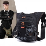 outdoor street cool riding bag Custom Logo letter waterproof tactical sling bag crossbody belt leg bag for teenagers