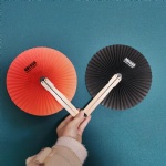 custom paddle hand fan wooden folding paddle hand fan