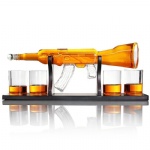 whiskey glass decanter mouth blown AK 47 gun whiskey decanter shape personalized decanters glass