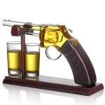 whiskey decanter set Revolver bottle glass decanter glass container pistol decanter ak 47 gun shaped glass bottle