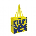 recycled reusable material non woven bag with zipper with logo print